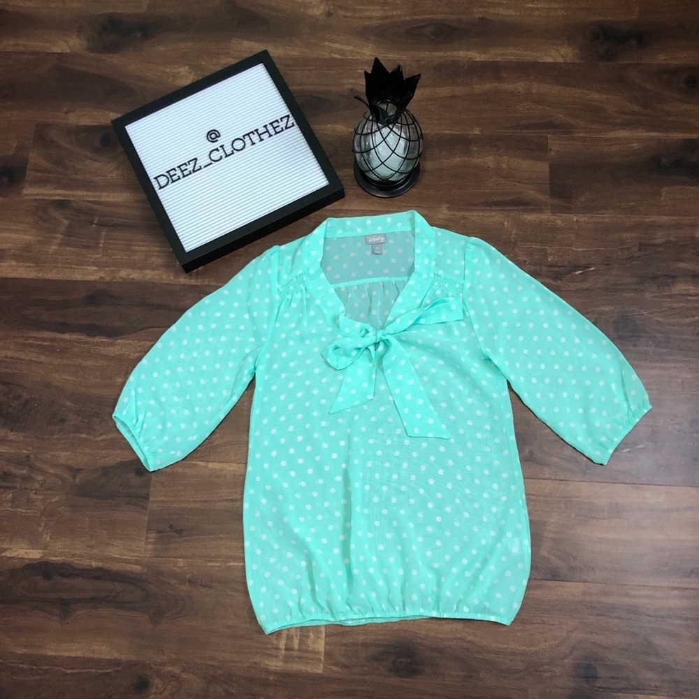 NWOT Polka Dot Blouse Size Medium